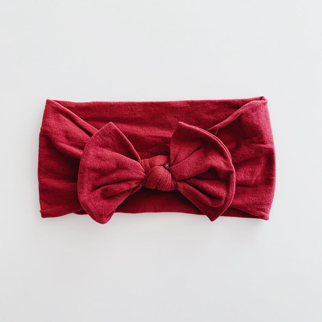 Baby Classic Bow Headband - Red