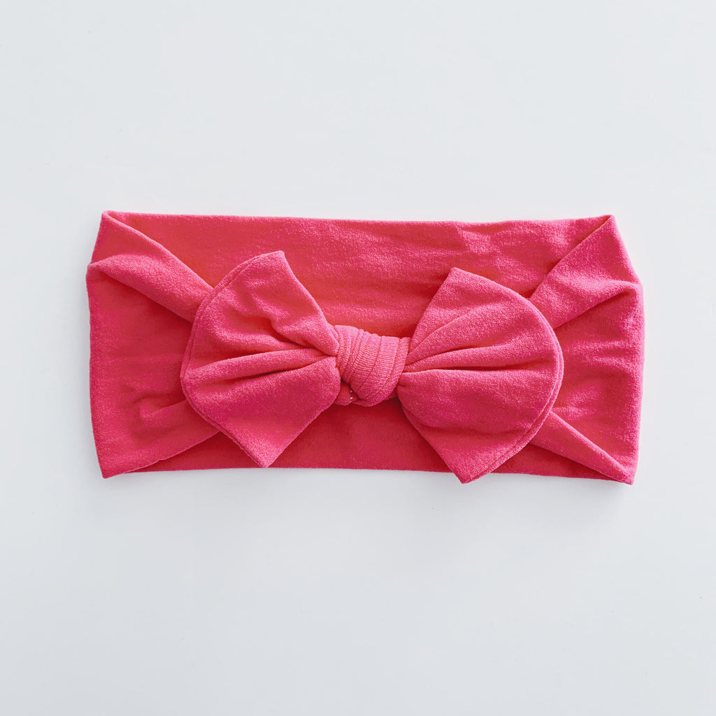 Baby Classic Bow Headband - Hot Pink